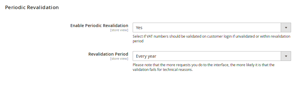 Revalidation of EU VAT numbers