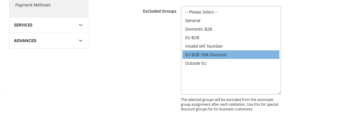Group settings