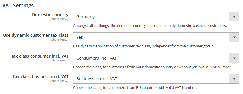 Dynamic Customer Tax Class