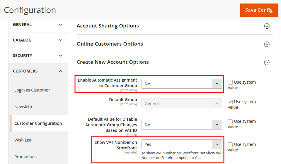 Enable the VAT Number field